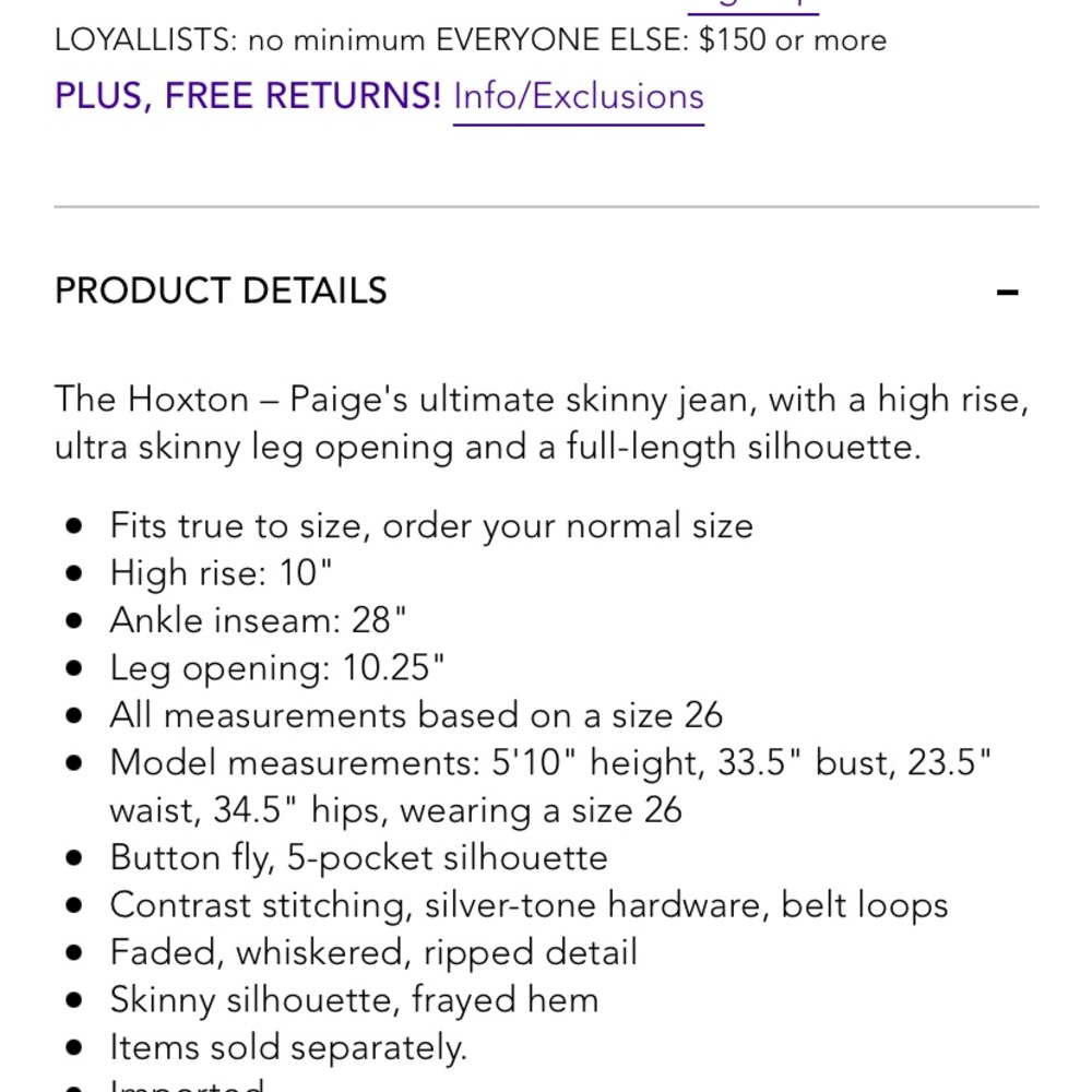 Paige Hoxton skinny high rise - Picture 3 of 8